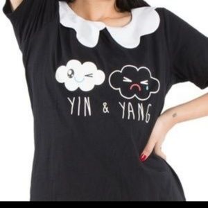Yin & Yang So So Happy Black & White Girly T-Shirt